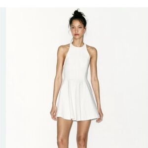Zara White Backless Dress